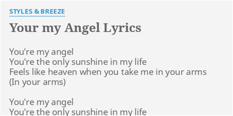 lyrics you're my angel|your my angel lyrics.